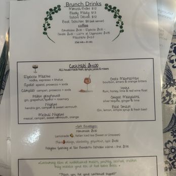 Uliveto - Brunch menu drink (july 2026) - Mediterranean Near Me - Richmond, Virginia Uliveto - Brunch menu drink (july 2026) - Mediterranean Near Me - Richmond, Virginia