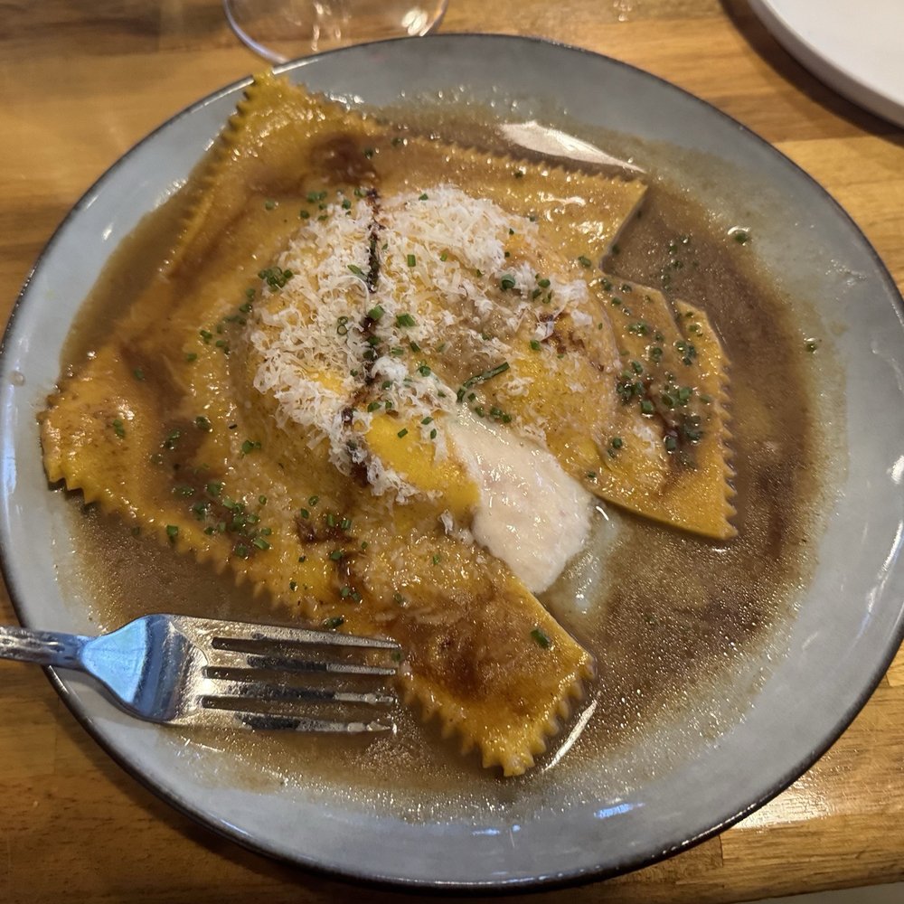 Grist - Raviolo al'Uovo - cut open - Pasta Shops Near Me - Dayton, Ohio Grist - Raviolo al'Uovo - cut open - Pasta Shops Near Me - Dayton, Ohio