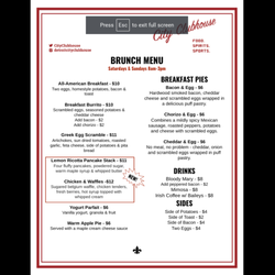Detroit City Clubhouse - We're open for brunch Saturdays & Sundays from 8am-3pm!
