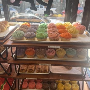Panadería Nuevo Leon - Colorful concha muffins! Always fresh, the top layover concha and a soft muffin in the bottom - Bakeries Near Me - Chicago, Illinois