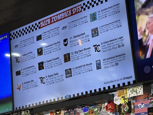 Menu photo 2 Beer Zombies Draft Room Las Vegas, NV Menu photo 2 Beer Zombies Draft Room Las Vegas, NV