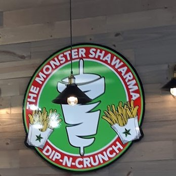 Monster Shawarma - a sign for a restaurant - Halal Near Me - Toledo, Ohio