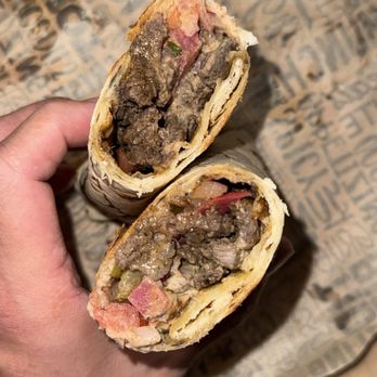 Habibi Grill - Beef Shawarma Wrap cross section - Cafes Near Me - Columbus, Ohio