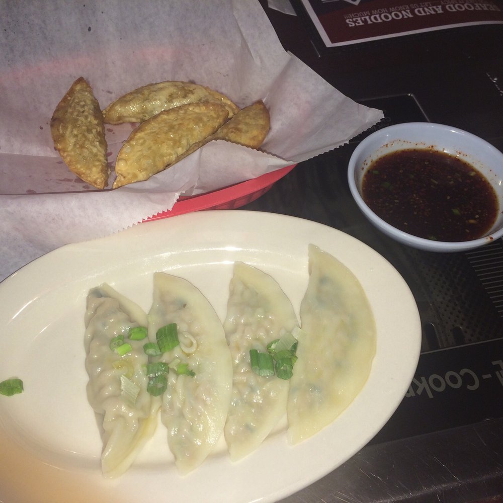 Emonae Korean BBQ - Half order of each Fried & steamed dumplings. - Korean Near Me - Grand Rapids, Michigan