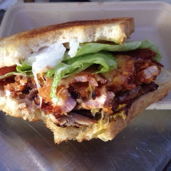 Foodie Call - Carnitas BLT with added fried chicken. Delish! - Food Trucks Near Me Foodie Call - Carnitas BLT with added fried chicken. Delish! - Food Trucks Near Me