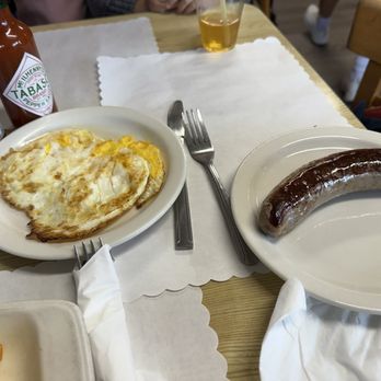 The Belgian Cafe - Eggs and sausage - Breakfast & Brunch Near Me - Solvang, California