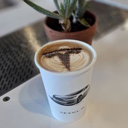 Tesla Supercharger - Mocha by a barista