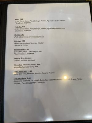 Menu photo 2 Taqueria El Paisano McAllen, TX