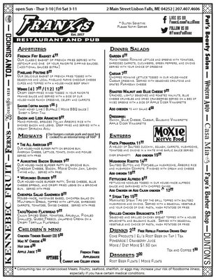 Menu photo 6 Frank's Lisbon Falls, ME