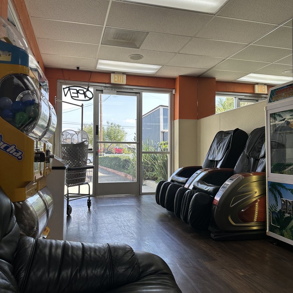 Laundry For Less - Resting area and massage chairs - Laundromat Near Me - Buena Park, California