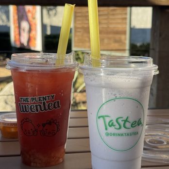 Tastea - Peach Me Sweetea and Taro Fantasy Smoothie - Bubble Tea Near Me - Long Beach, California Tastea - Peach Me Sweetea and Taro Fantasy Smoothie - Bubble Tea Near Me - Long Beach, California