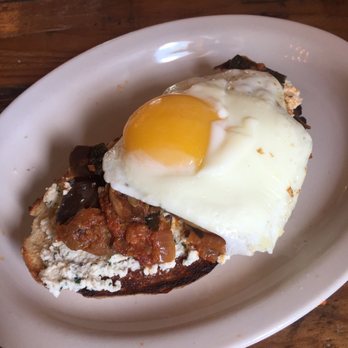 Toast - Toast with ricotta, ratatouille and egg - Breakfast & Brunch Near Me - New Orleans, Louisiana Toast - Toast with ricotta, ratatouille and egg - Breakfast & Brunch Near Me - New Orleans, Louisiana