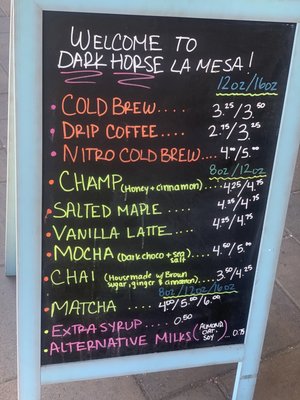 Menu photo 4 Dark Horse Coffee Roasters La Mesa, CA