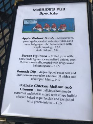 Menu photo 2 McBride's Pub Providence, RI