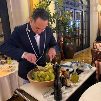 Carbone Riviera - Caesar Alla ZZ salad, prepared tableside. - Italian Near Me - Las Vegas, Nevada