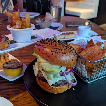 STK Steakhouse Bellevue - Comparison of $9 wagyu burger vs the lil burger haha - Steakhouses Near Me - Bellevue, Washington