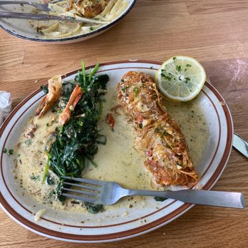 EC Diner - Potato crusted salmon with already eaten scallops and shrimp. Sorry I was too hungry to take a pic before I started eating! Outstanding! - American Near Me - Ellicott City, Maryland EC Diner - Potato crusted salmon with already eaten scallops and shrimp. Sorry I was too hungry to take a pic before I started eating! Outstanding! - American Near Me - Ellicott City, Maryland