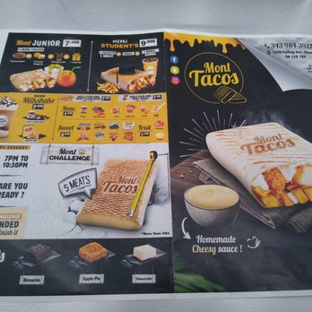 Mont Tacos - Menu - Fast Food Near Me - Ottawa, Ontario