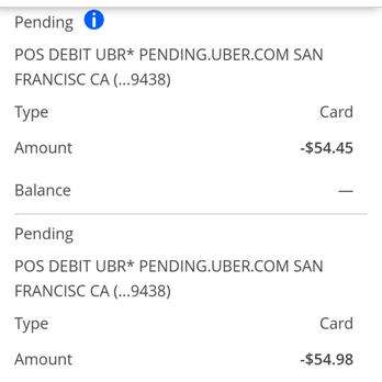 Uber - Uber fraudulent double billed - Taxis Near Me