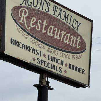 Agon's Family Restaurant - a sign for a restaurant - Breakfast & Brunch Near Me - Wyoming, Michigan Agon's Family Restaurant - a sign for a restaurant - Breakfast & Brunch Near Me - Wyoming, Michigan