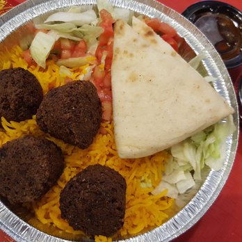The Halal Guys - Falafel over rice. - Halal Near Me - Costa Mesa, California