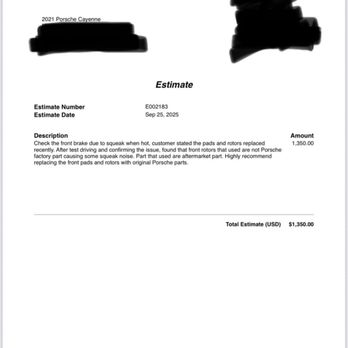 Euro Car Doctor - Third party estimate verifying aftermarket parts were used. Not OE. - Auto Repair Near Me - Irvine, California Euro Car Doctor - Third party estimate verifying aftermarket parts were used. Not OE. - Auto Repair Near Me - Irvine, California