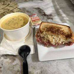 Katerina's Kravings - Broccoli with cheese in Reuben You Pick 2 Special with 1/2 Create a Sandwich