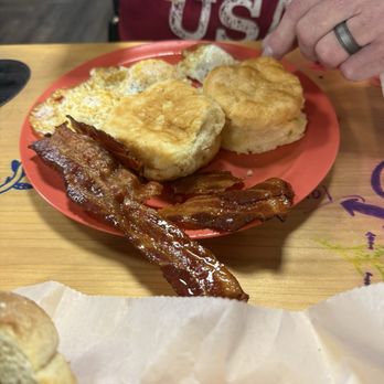 Honey Pot Grill - Two fried eggs, bacon, and biscuits, oh my! The fluffiest biscuits we've ever had! - Breakfast & Brunch Near Me - Sevierville, Tennessee Honey Pot Grill - Two fried eggs, bacon, and biscuits, oh my! The fluffiest biscuits we've ever had! - Breakfast & Brunch Near Me - Sevierville, Tennessee