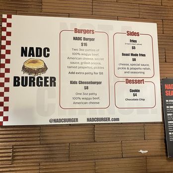 NADC Burger - Menu - Burgers Near Me - Fort Worth, Texas NADC Burger - Menu - Burgers Near Me - Fort Worth, Texas