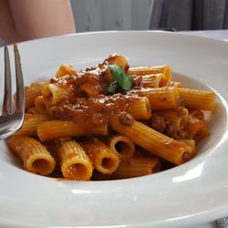 Angolo 1 - Very tasty spaghetti with boulognesewsaucw,  sweeter hab most but good..