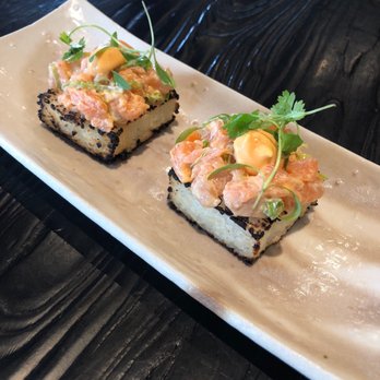 Mori Japanese Grill - Yaki Oniguiri - Grilled rice with salmon - Japanese Near Me - McAllen, Texas Mori Japanese Grill - Yaki Oniguiri - Grilled rice with salmon - Japanese Near Me - McAllen, Texas