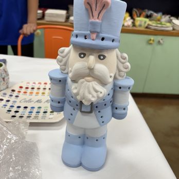 Color Me Mine - Nutcracker prior to firing in the kiln - Paint-Your-Own Pottery Near Me - Bakersfield, California