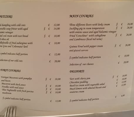 Menu photo 2 Hosteria Giusti Modena, MO