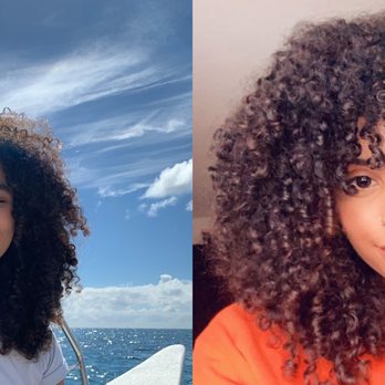 Planet Curls - My hair tended to lay more flat prior to my cut and now it's shapely and bouncy! - Hair Salons Near Me - Houston, Texas Planet Curls - My hair tended to lay more flat prior to my cut and now it's shapely and bouncy! - Hair Salons Near Me - Houston, Texas