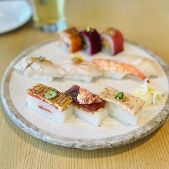 Miku - The premium lunch sampler sushi plate - Japanese Near Me - Vancouver, British Columbia Miku - The premium lunch sampler sushi plate - Japanese Near Me - Vancouver, British Columbia