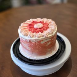 Prouty's Parlor - flower top ice cream cake