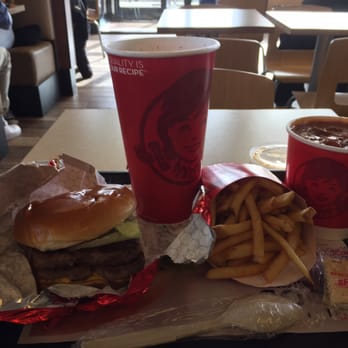 Wendy's - a hamburger, fries and a drink - Fast Food Near Me - Hackettstown, New Jersey
