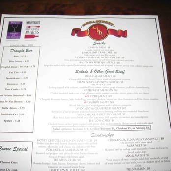 Mesa Street Grill - Lunch menu - New American Near Me - El Paso, Texas Mesa Street Grill - Lunch menu - New American Near Me - El Paso, Texas