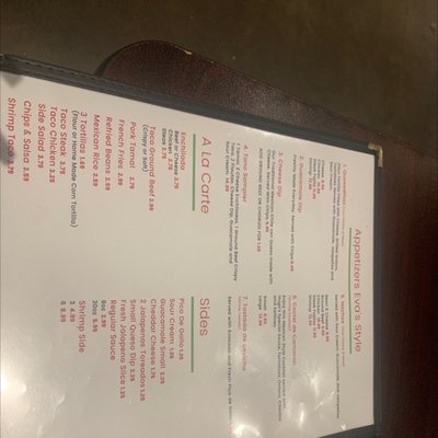 Menu photo 5 Hugo's Mexican Grill and Cantina Red Oak, TX