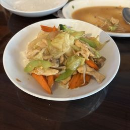 Mixed vegetable with chicken stir fry.