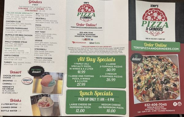 Tony's Pizza & Grinders by null