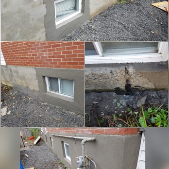 Russo Concrete & Parging - Before and after  Parging of the foundation walls - Masonry/Concrete Near Me
