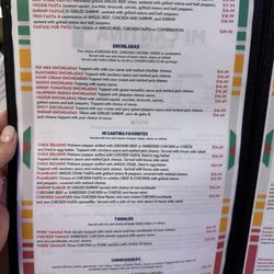 Mi Cantina Mexican Restaurant - Menu