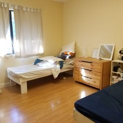 California Vipassana Center - This is the server's room. Very little to no privacy & so noisy you can't even rest. Very tiring to serve here, not like at Twentynine Palms