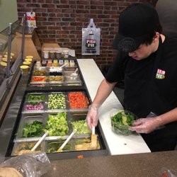 Pita Pit - Noah providing great service under all this pressure! Thank you!