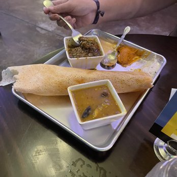 615chuTNey - A Very Indian Affair - Lamb Curry w/ Dosa. Super flavorful. Extremely good. - Indian Near Me - Nashville, Tennessee