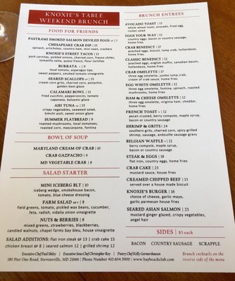 Menu photo 1 Knoxie's Table Stevensville, MD Menu photo 1 Knoxie's Table Stevensville, MD