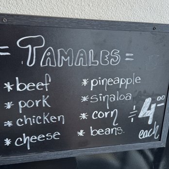Sweet Bakery Mexico Lindo - Tamales menu - Bakeries Near Me - Chula Vista, California