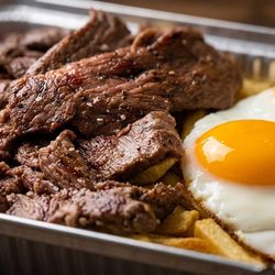 Long Ave BBQ - Long Ave BBQ Traditional Portuguese Steak with Fried Eggs and Fries