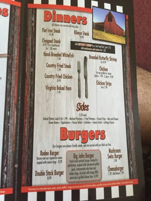 Menu photo 5 Ray's Harvest House Albany, OH